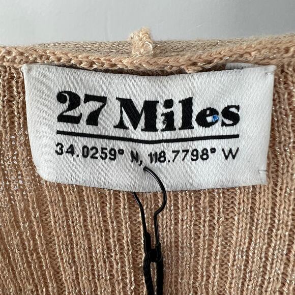 NWT 27 Miles Tan Latte Long Sleeve Crisscross Chest Strap Merryn Sweater Size XS - Picture 6 of 6